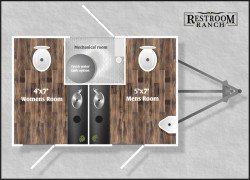 2 station floorplan 1696281477 2 Station Restroom Trailer