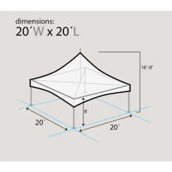 20x20 Marquee High Peak Tent